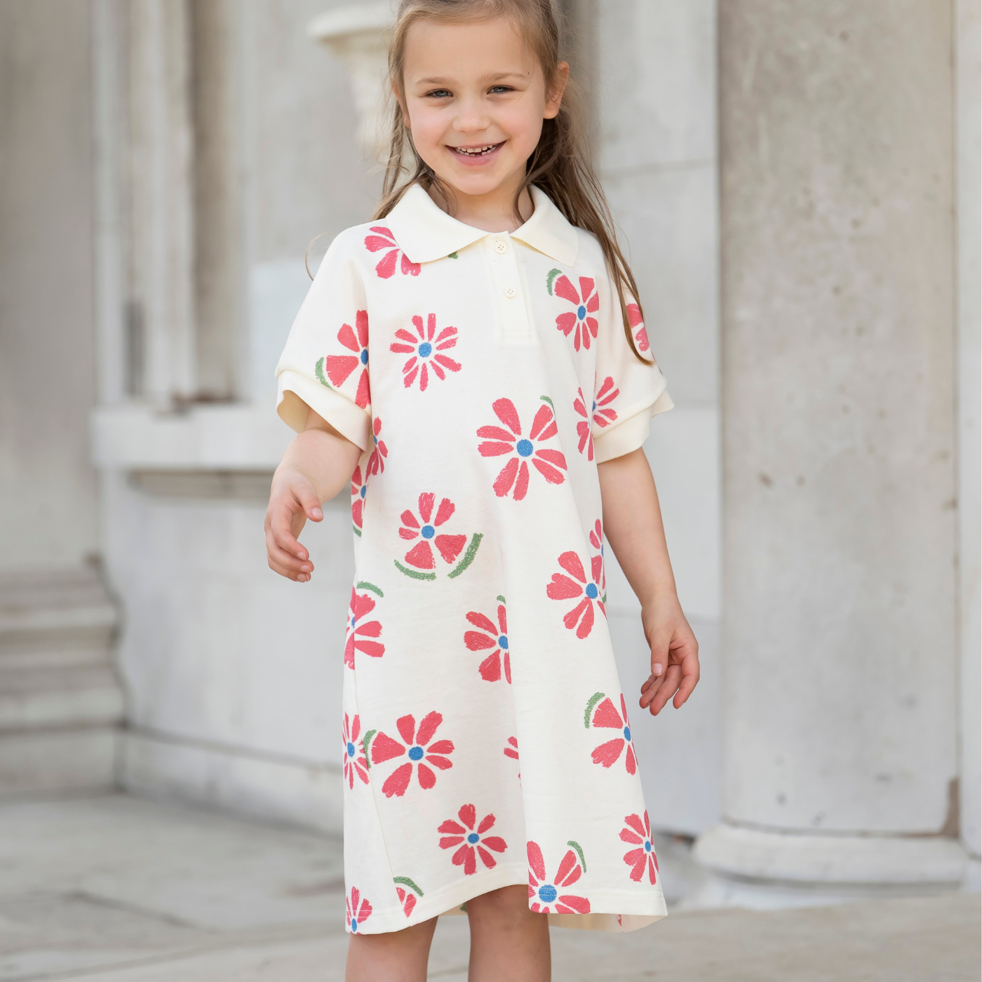 Pink Daisy Polo Dress sample