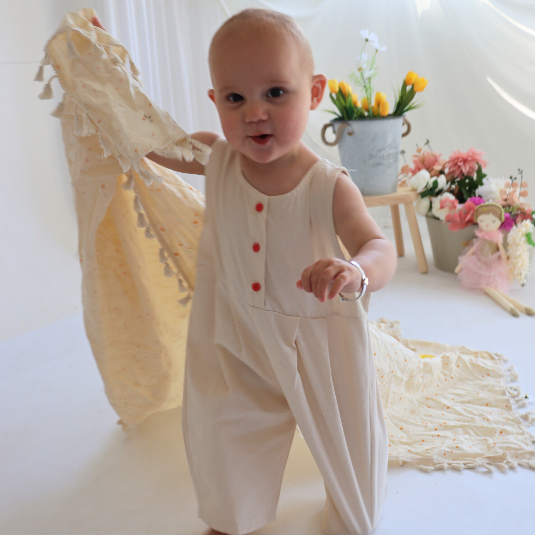 Wheat Fleck Jumpsuit