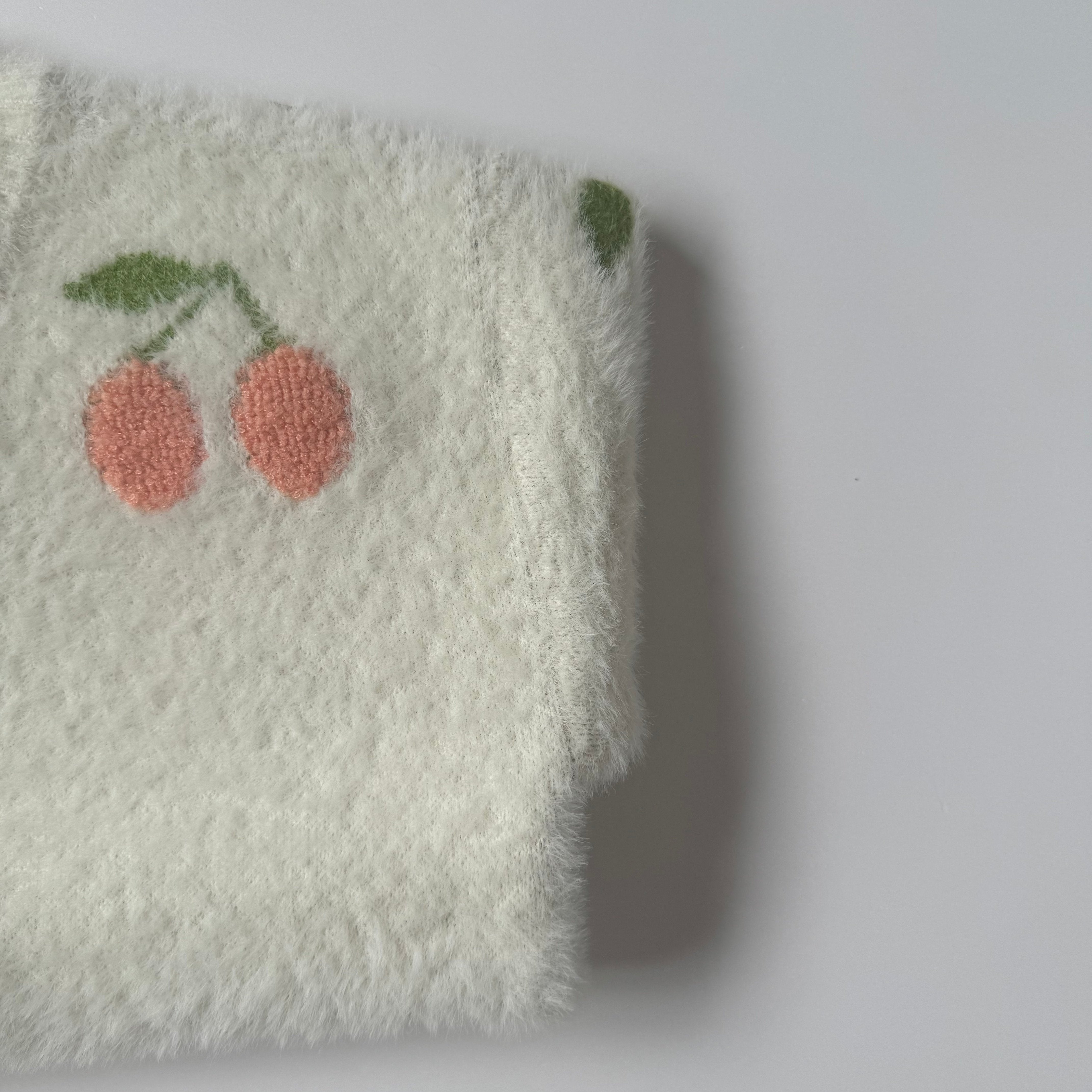 Frosted Cherry Teddy Sweater