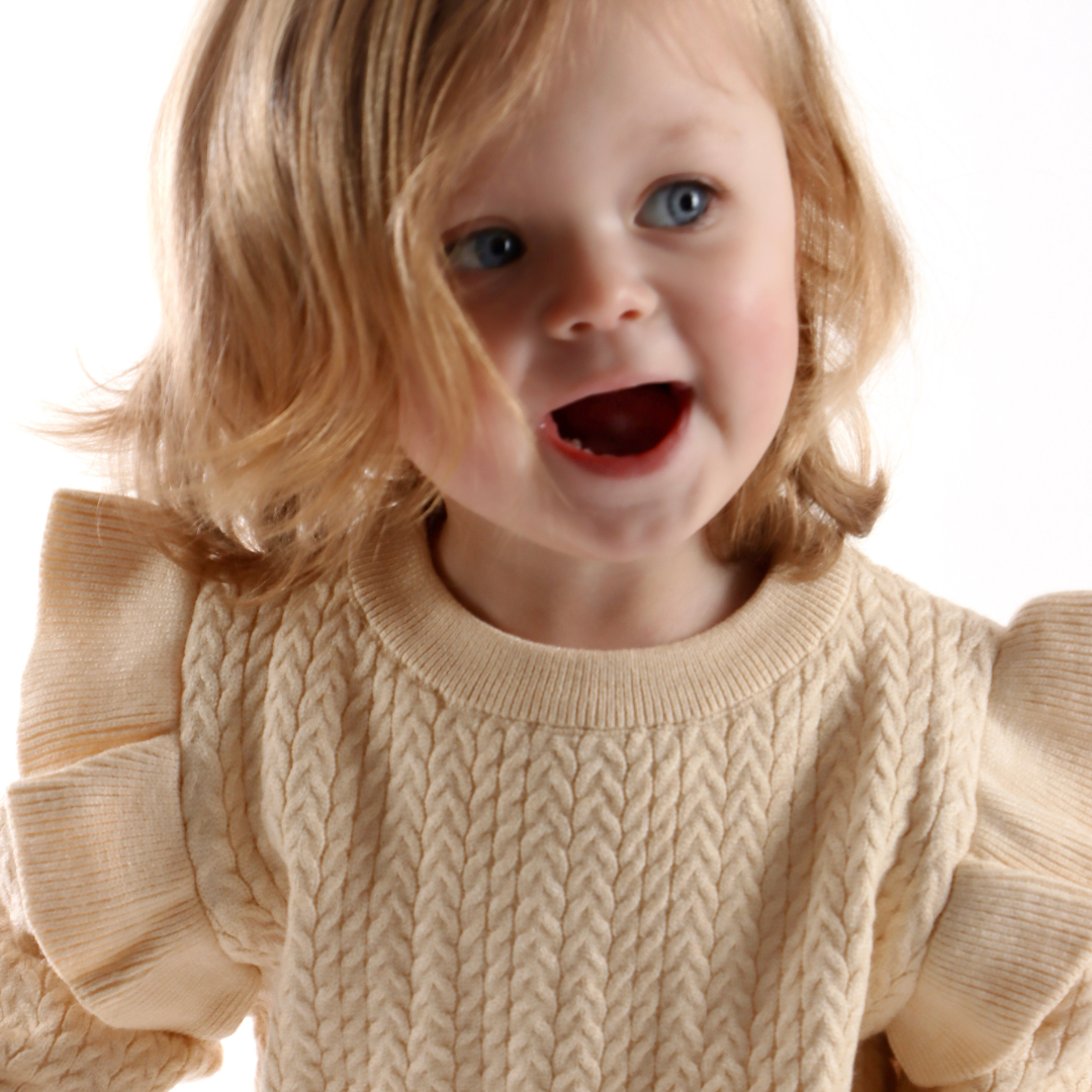 Cable Knit Frill Set