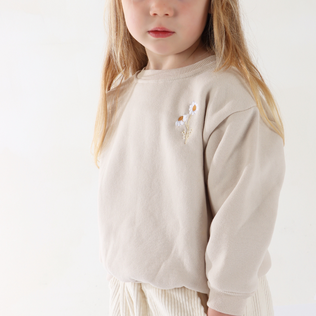 Corduroy Cotton Fleece Trousers - Vanilla