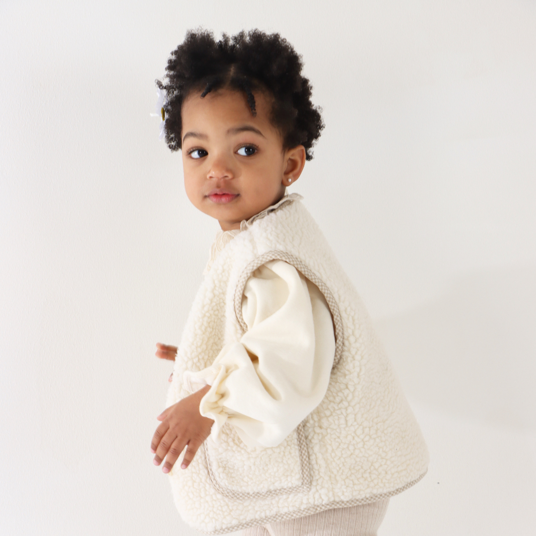 Sleeveless Teddy Coat