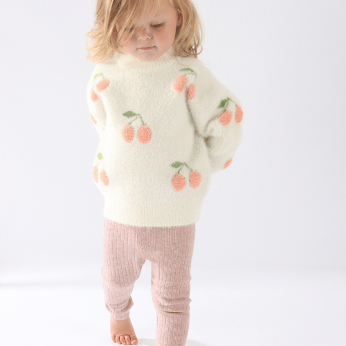 Frosted Cherry Teddy Sweater