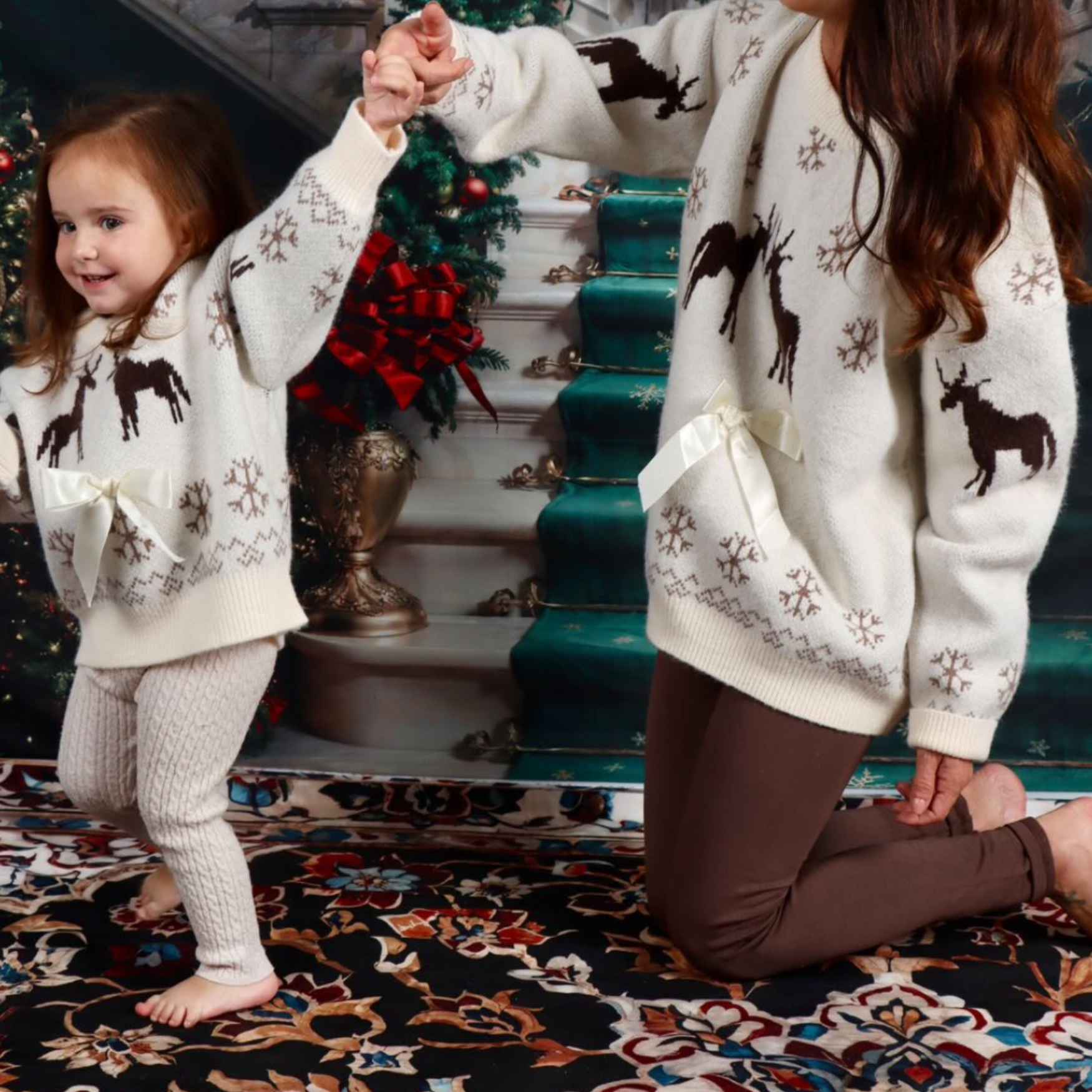 Christmas Deer Sweaters - Mummy & Mini