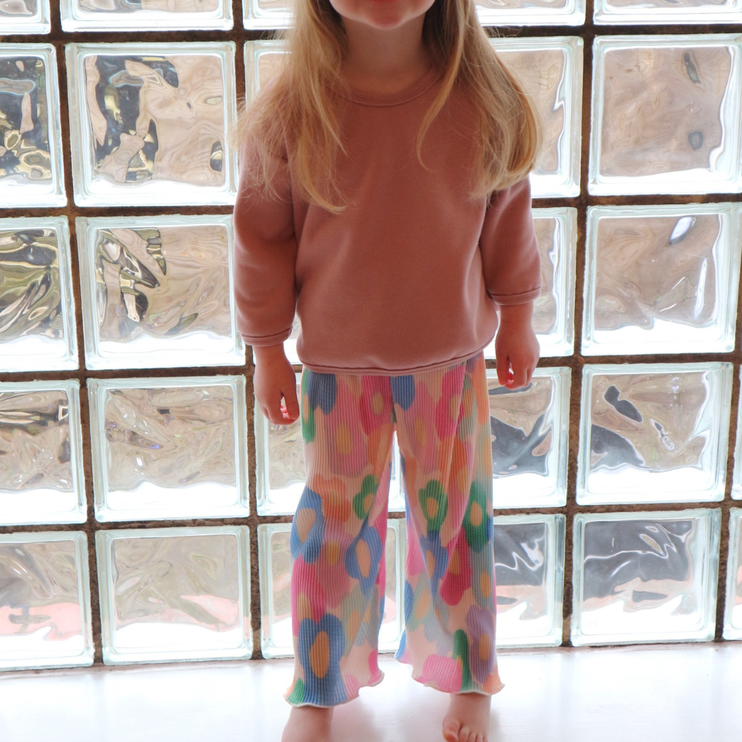 Neutral fleece lined basic tops