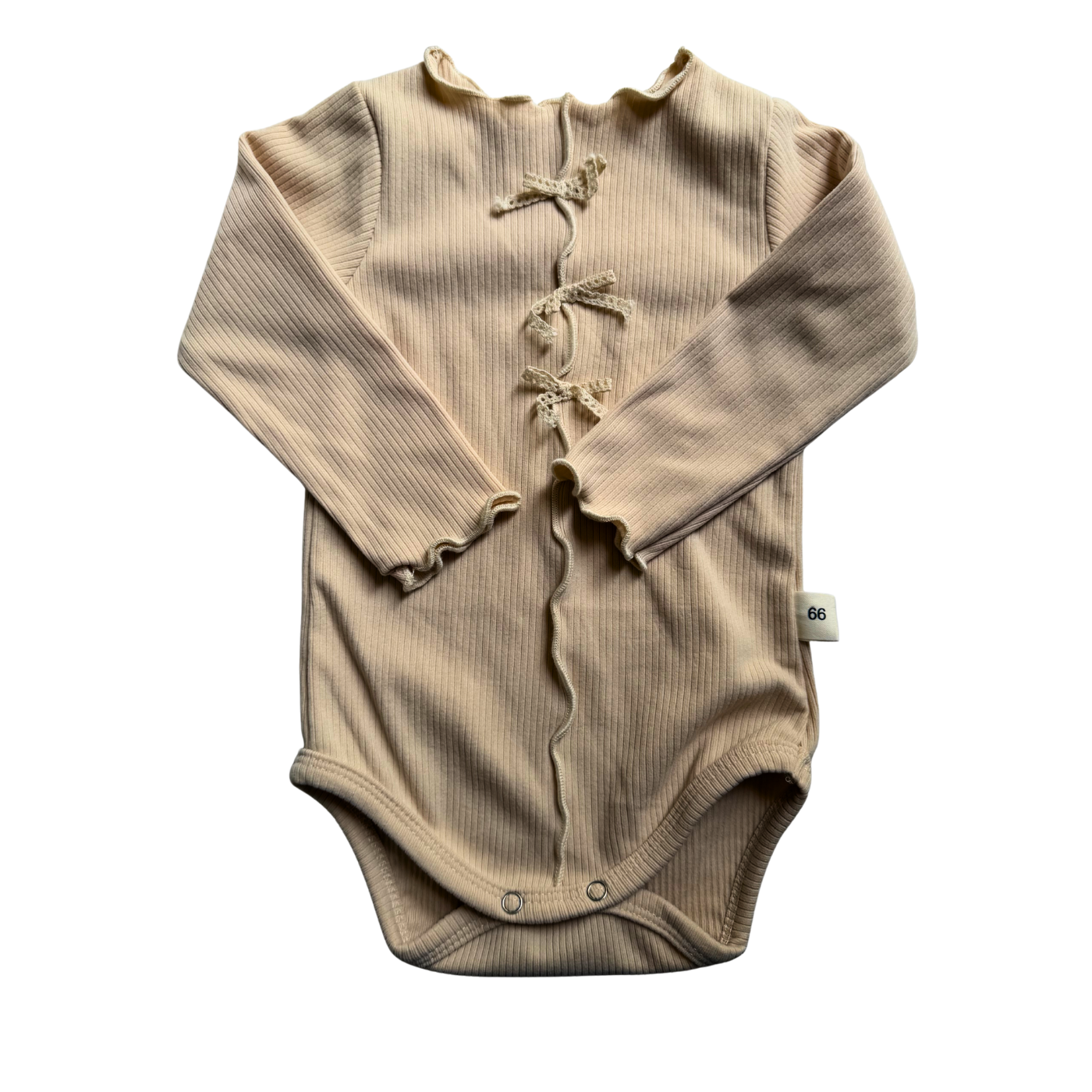 Beige Romper (0-3m) — Sample