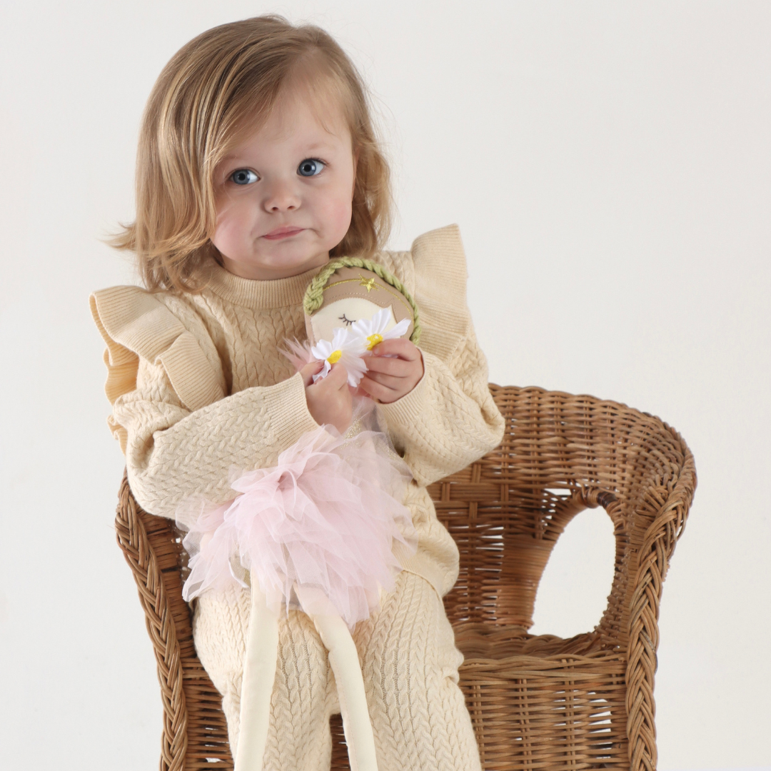 Cable Knit Frill Set