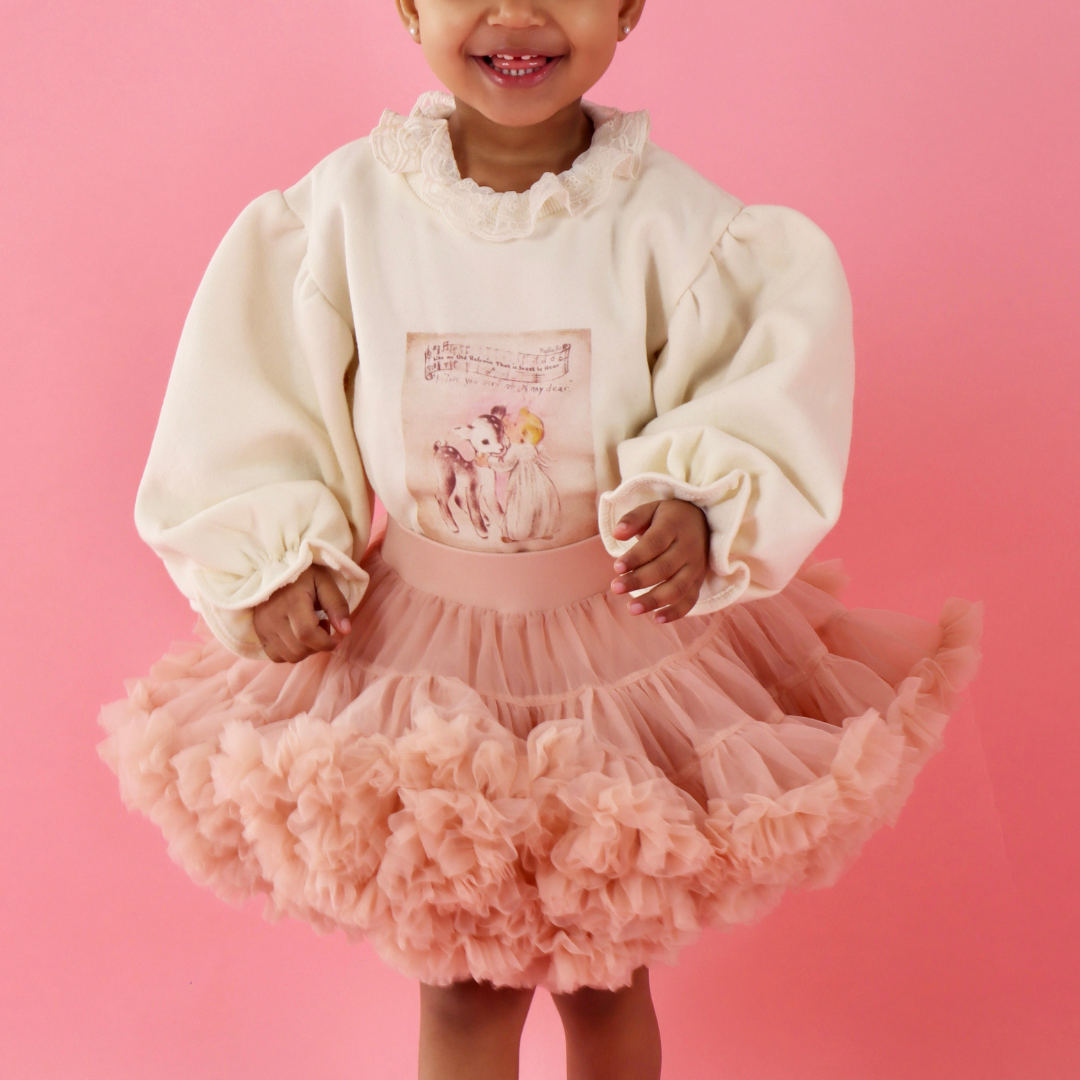 Christmas Frill Print Deer Sweater