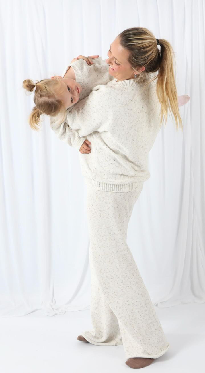 Mummy & Mini Knitted Fleck Lounge Set - Mummy