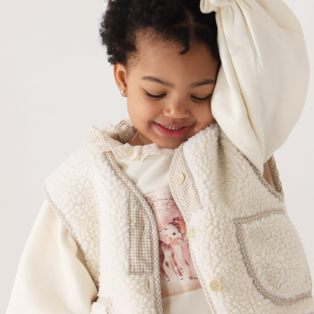 Sleeveless Teddy Coat