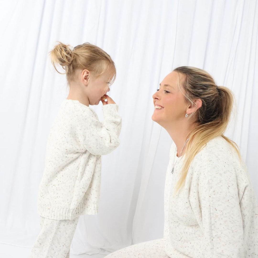 Mummy & Mini Knitted Fleck Lounge Set - Mini