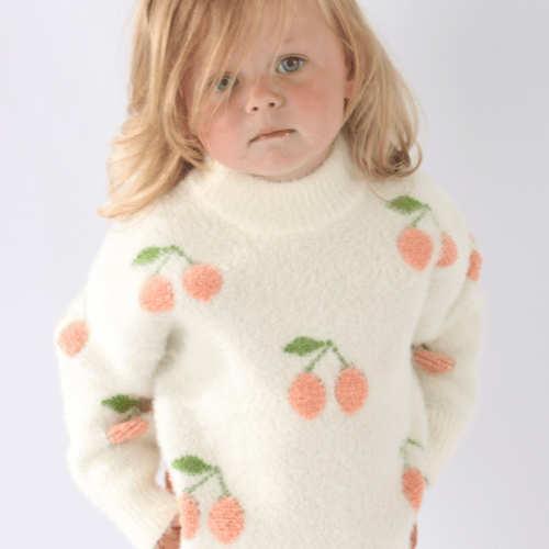 Frosted Cherry Teddy Sweater