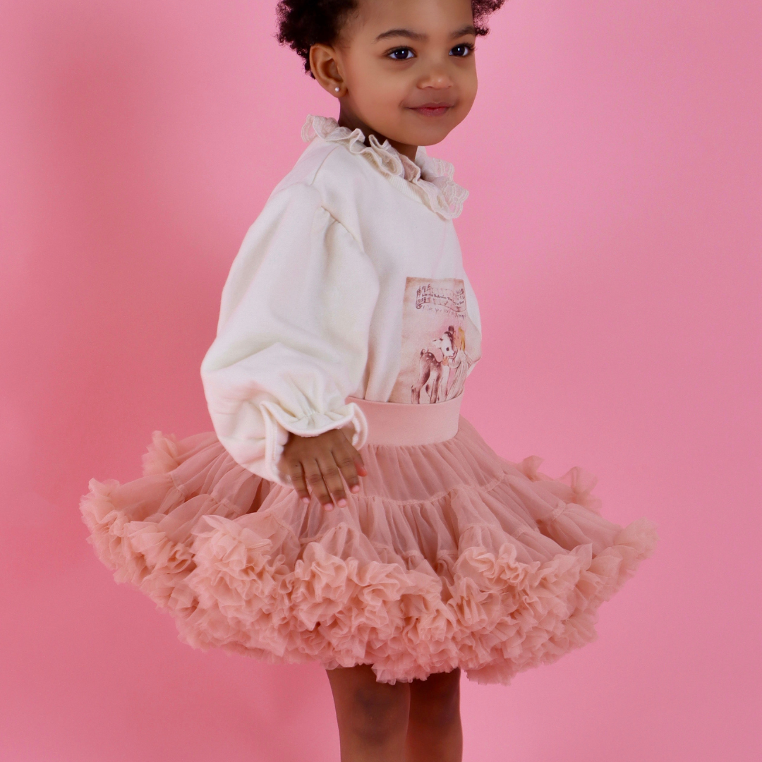 Christmas Frill Print Deer Sweater