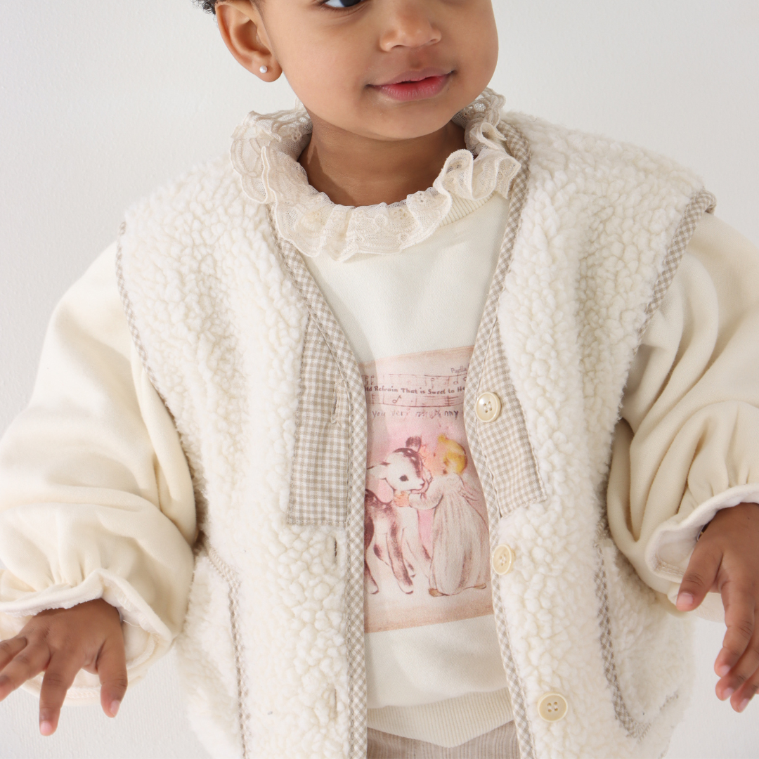 Sleeveless Teddy Coat