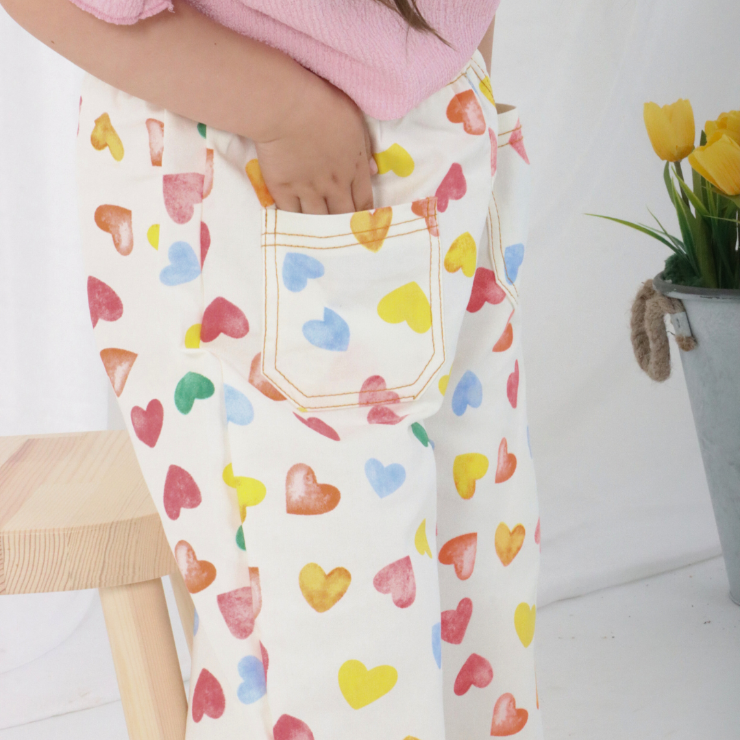 Faded heart trousers