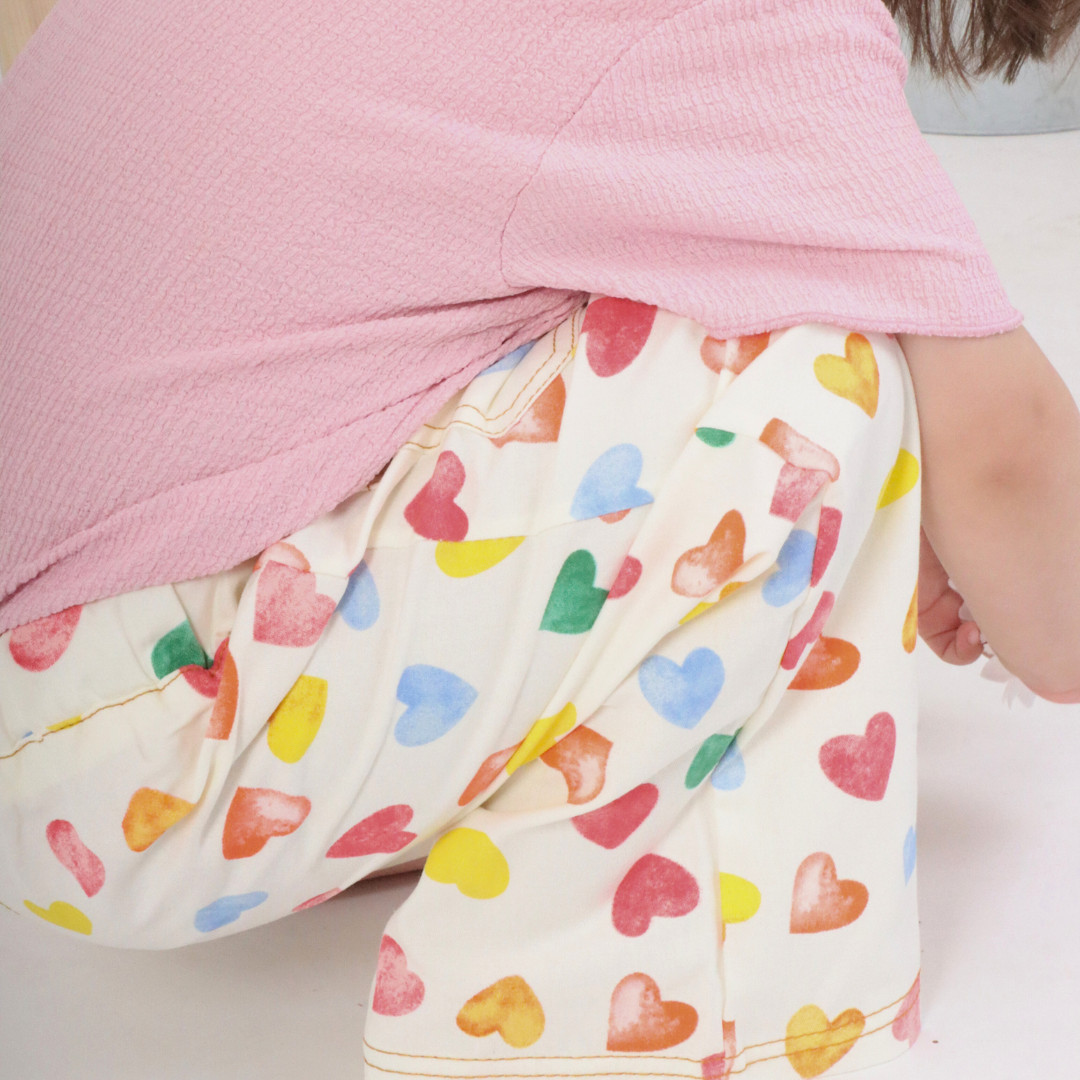 Faded heart trousers
