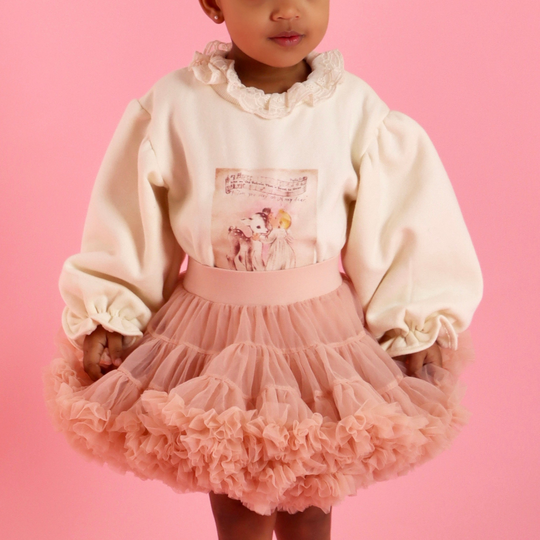 Christmas Frill Print Deer Sweater