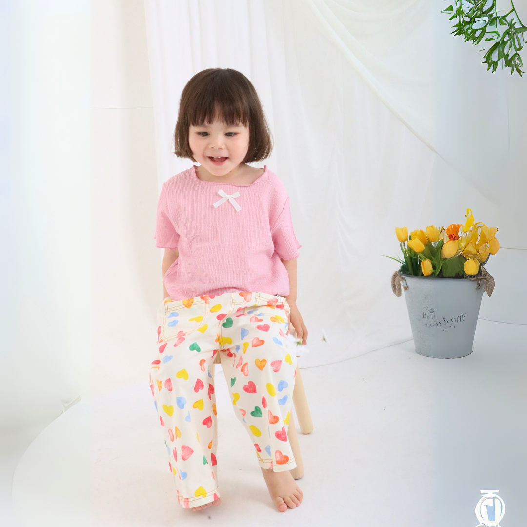 Faded heart trousers