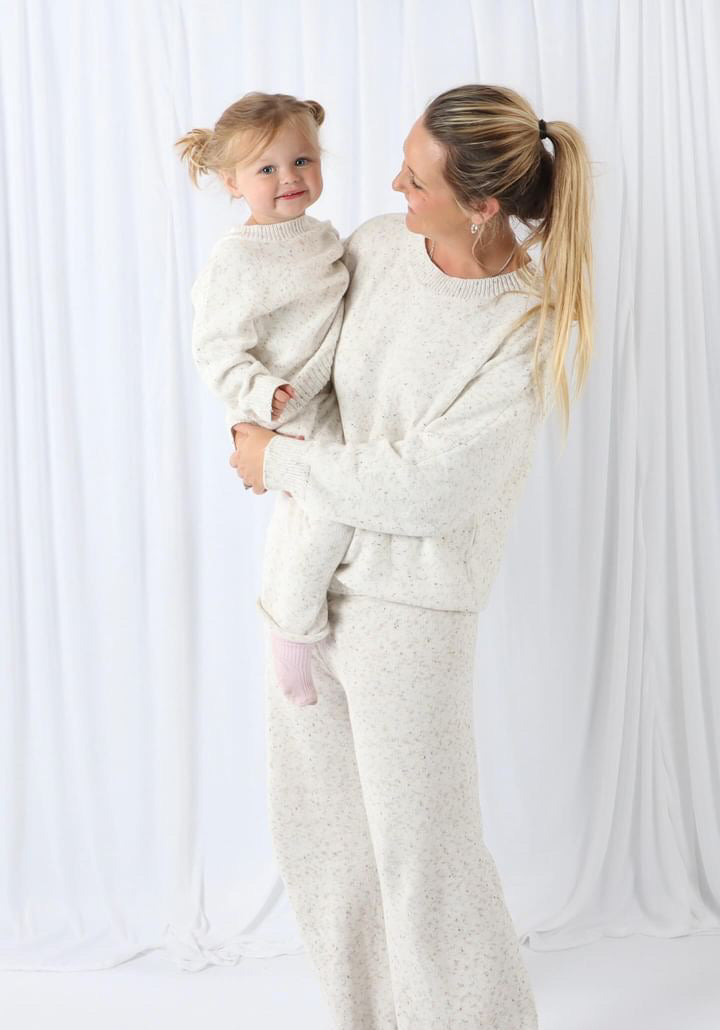 Mummy & Mini Knitted Fleck Lounge Set - Mummy