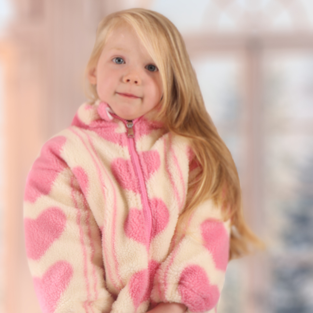 Soft Heart Print Fleece