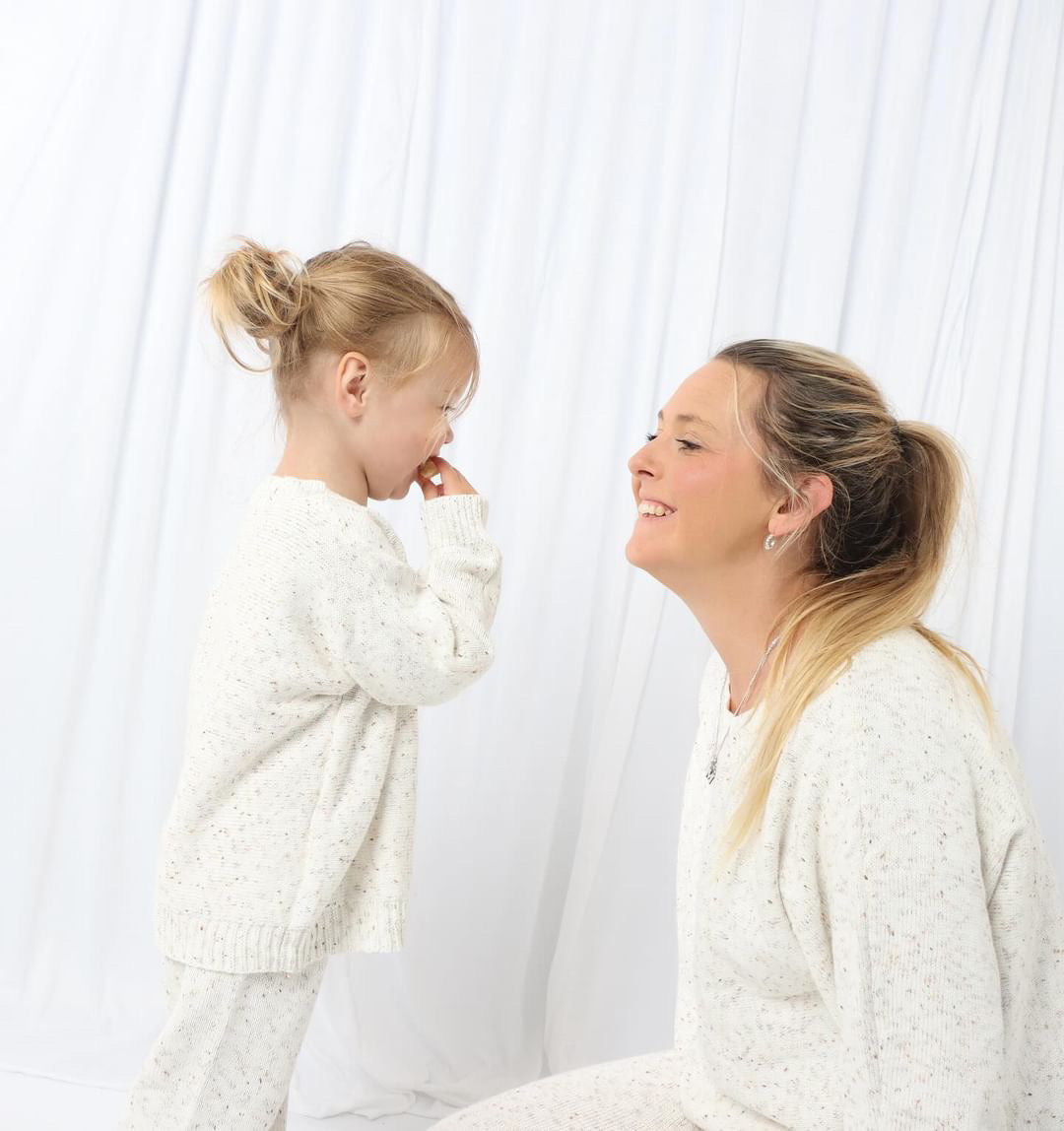 Mummy & Mini Knitted Fleck Lounge Set - Mummy