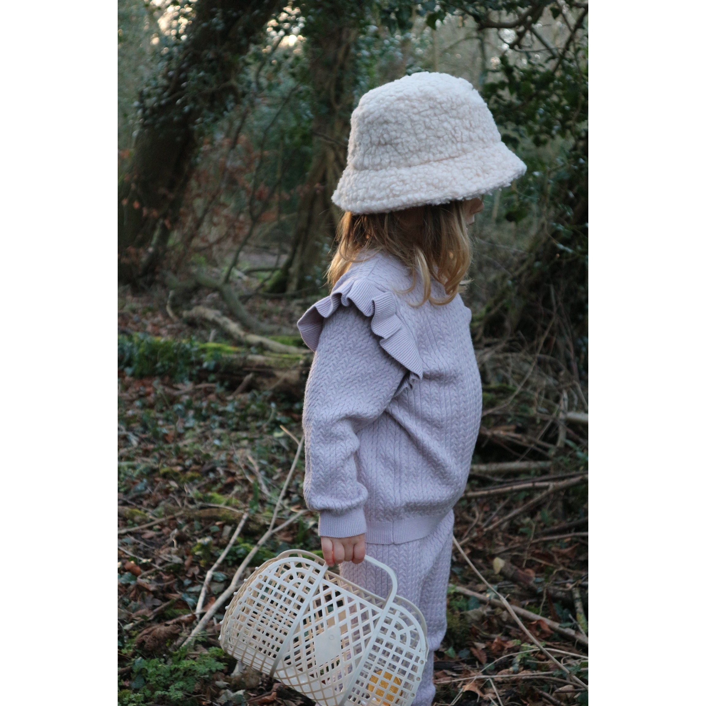 Cable Knit Frill Set