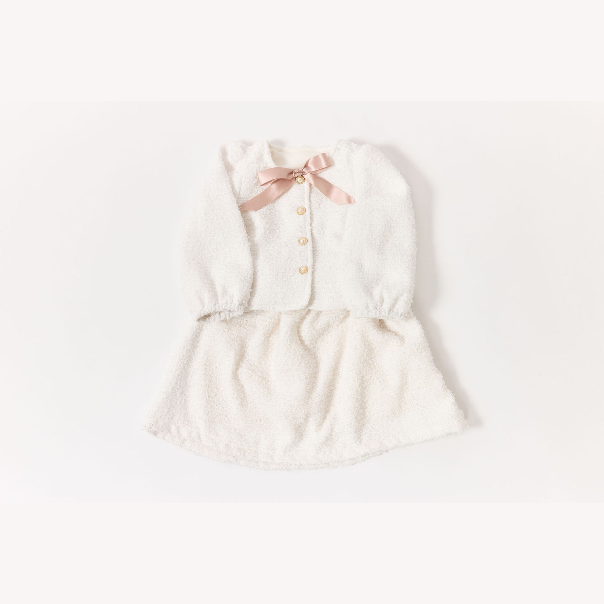 Bouclé Bow Set, flat lay