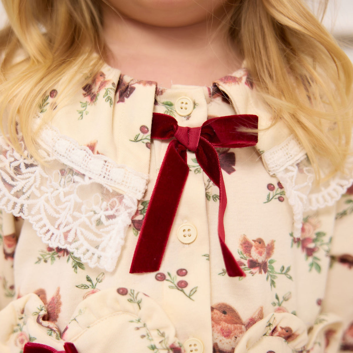 Christmas Pyjamas, zoom bows and lace