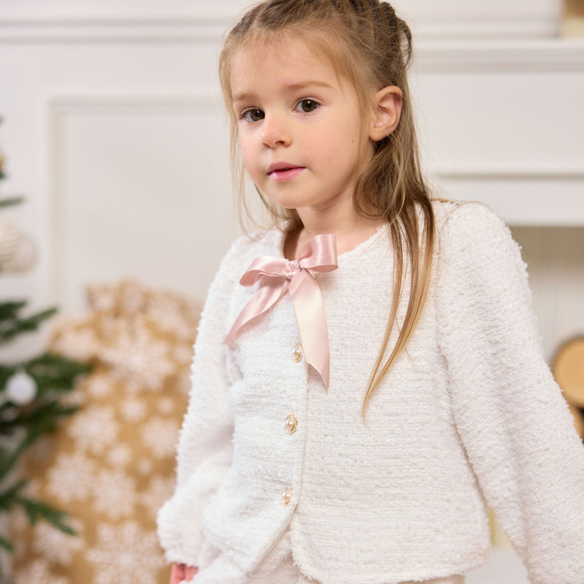 Bouclé Bow Set, side view