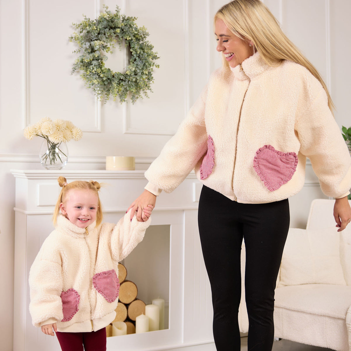 Vintage Gingham Fleece, mum and me